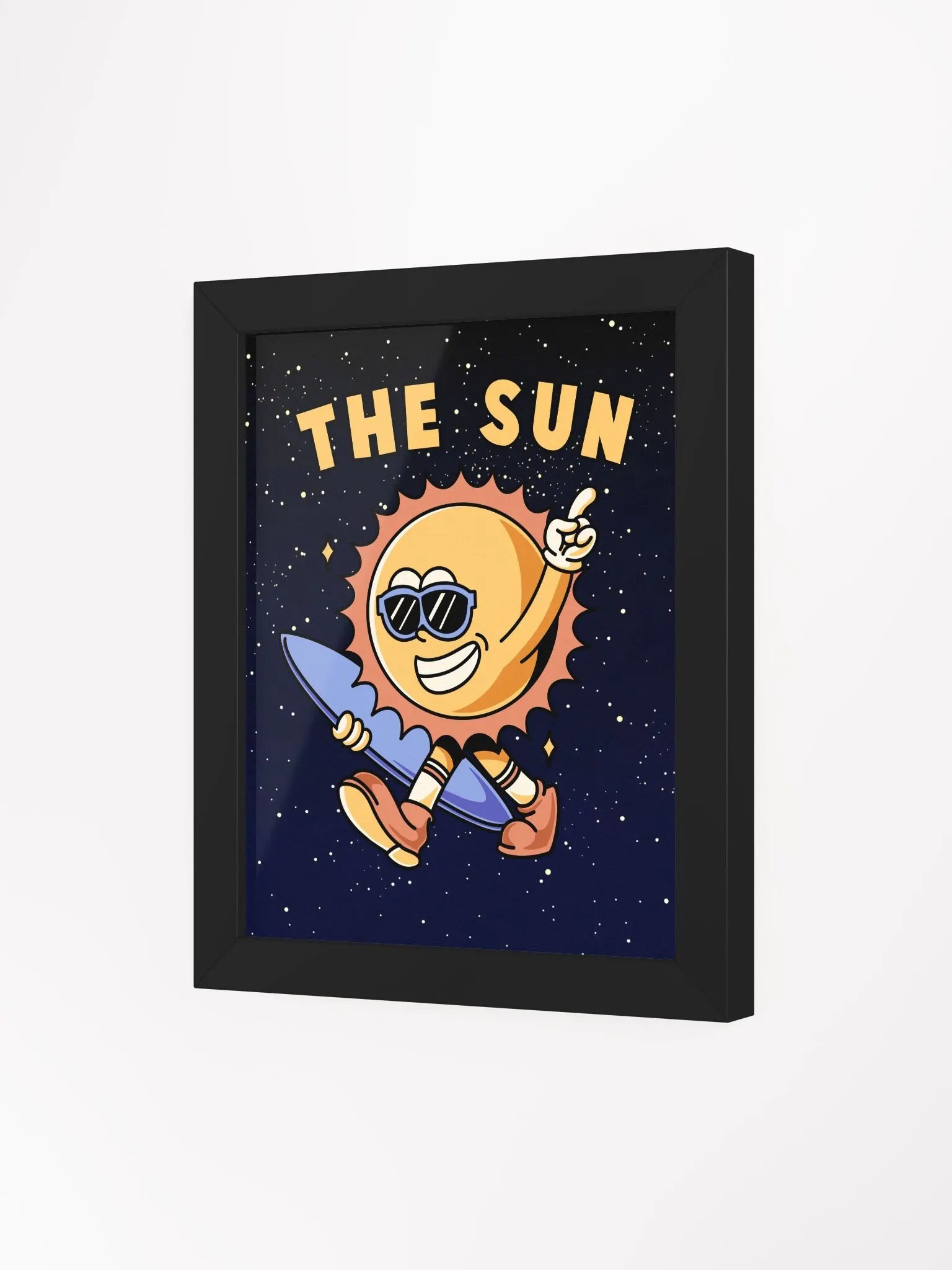 Retro Sun Framed Print product image (3)