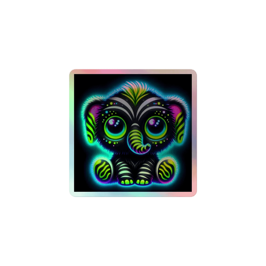Neon Elephant Dreams Holographic Sticker Sheet product image (1)