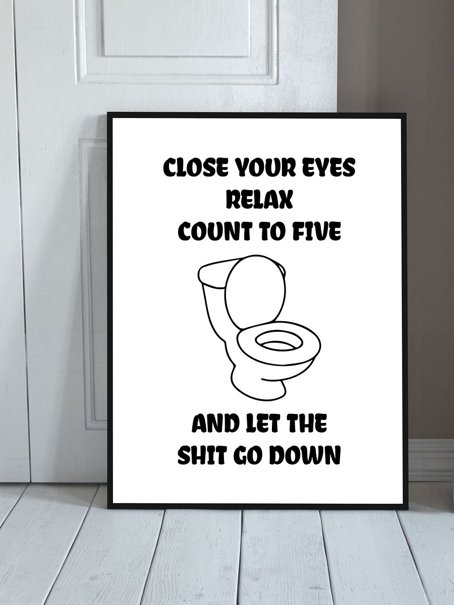 Toilet Humour Sign Bathroom Downloadable Wall Art product image (6)