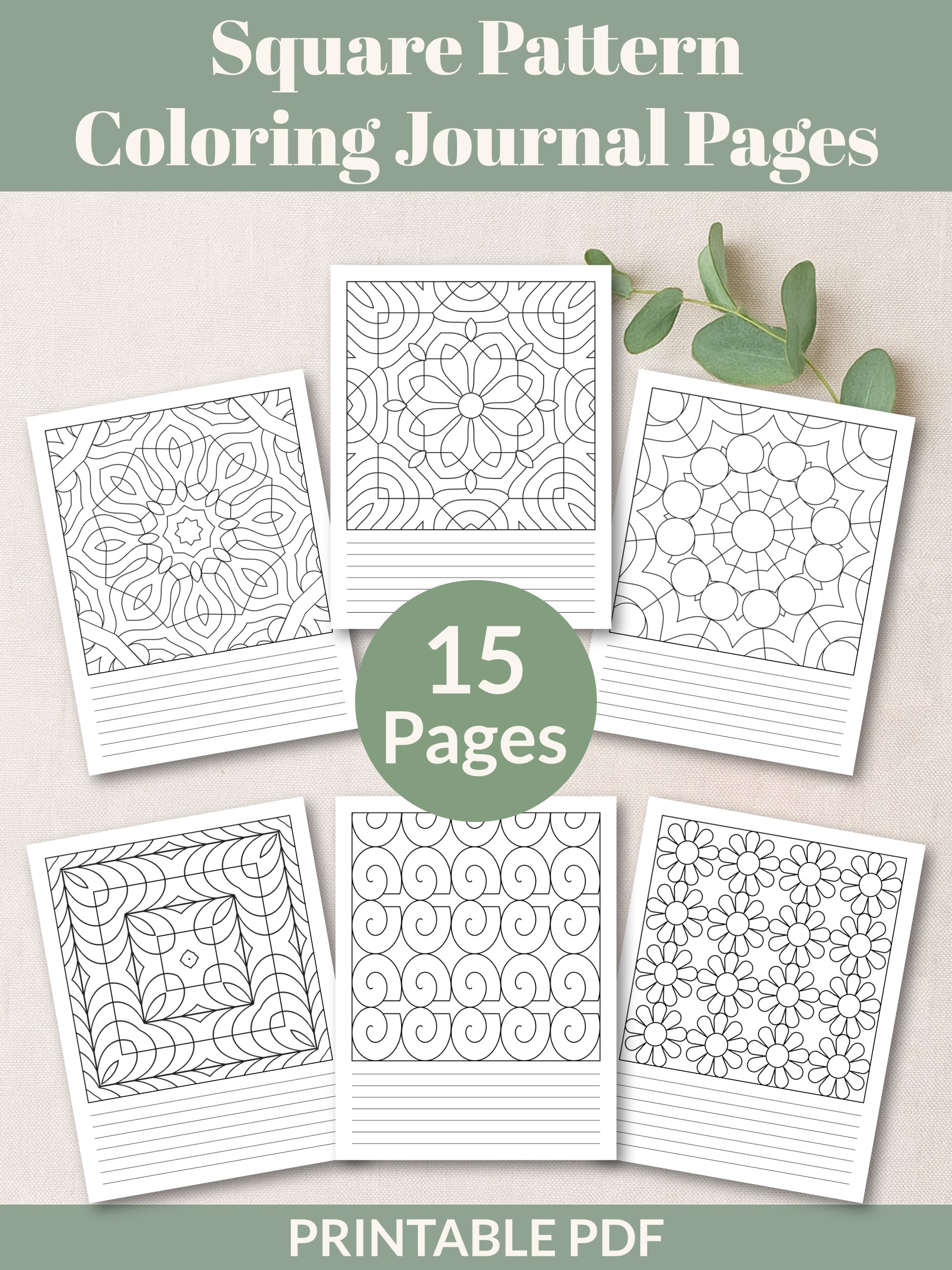 Geometric Coloring Pages Bundle product image (4)
