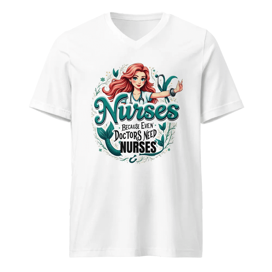 Mermaid Nurse V-Neck T-Shirt product image (1)