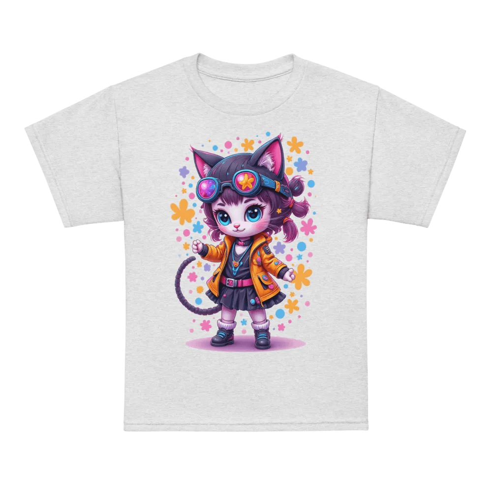 Whimsical Gadget Kitty Adventure Youth Tee product image (72)