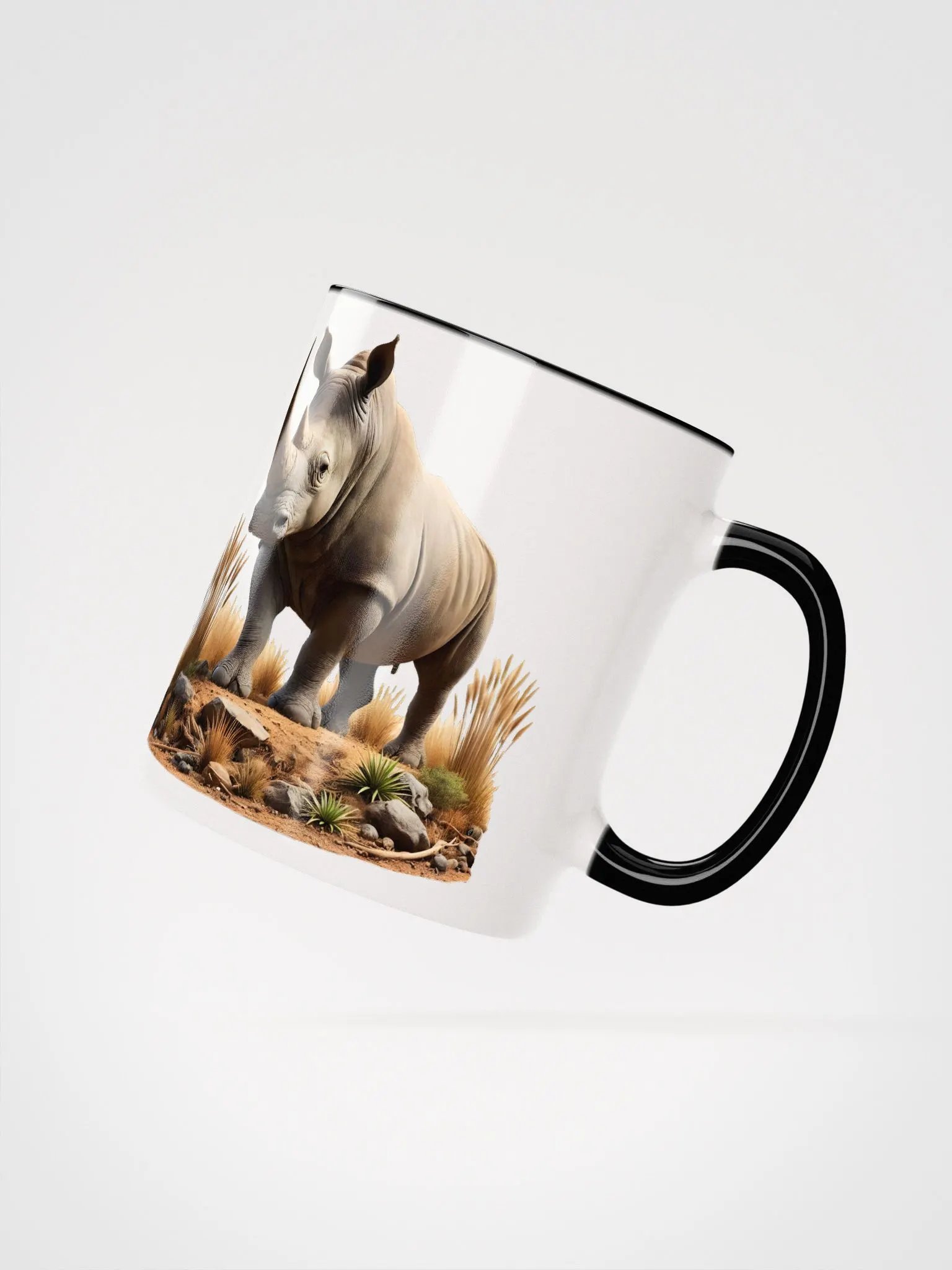Savanna Rhino Ceramic Mug. product image (3)