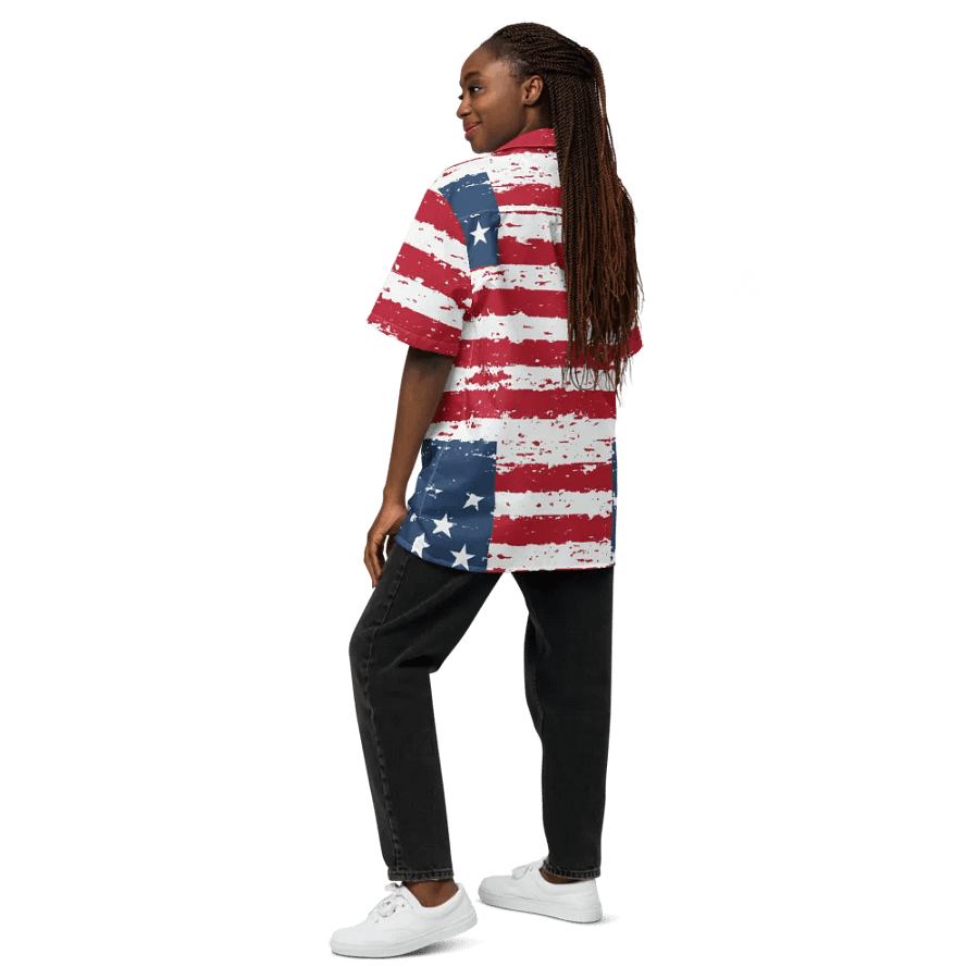 Geaux 31 - Vintage Flag Pattern Hawaiian Style Shirt product image (12)