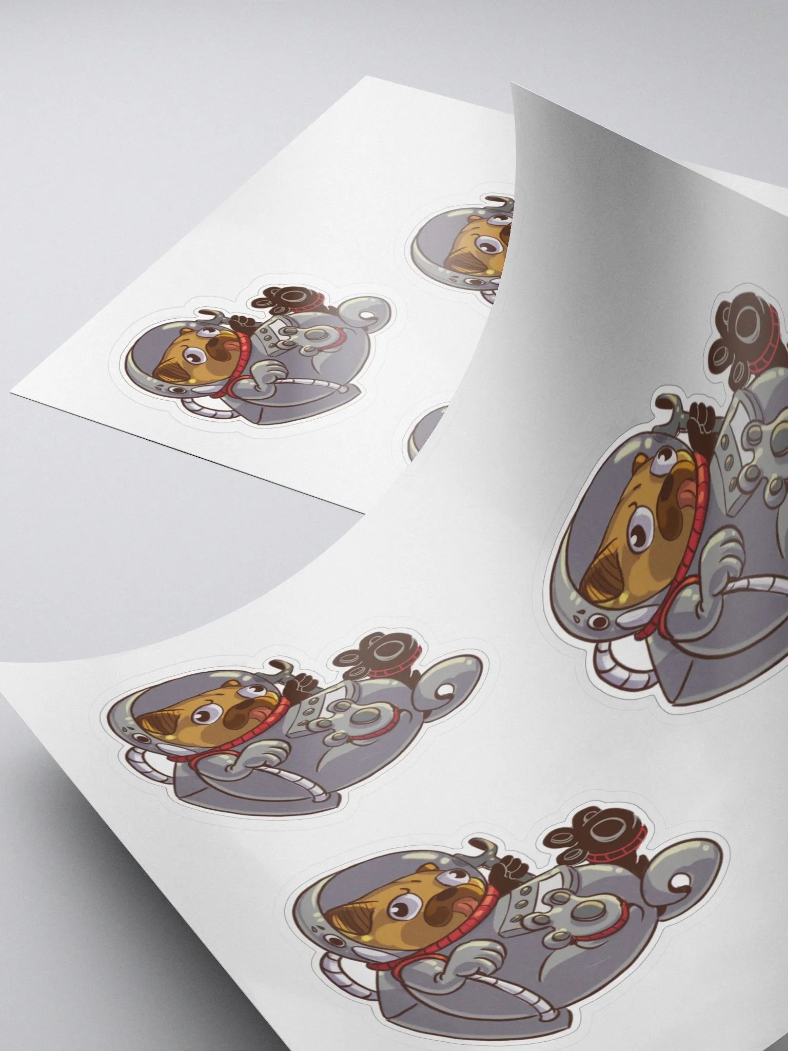 Astronaut Pug Sticker - Space Dog Decal product image (4)