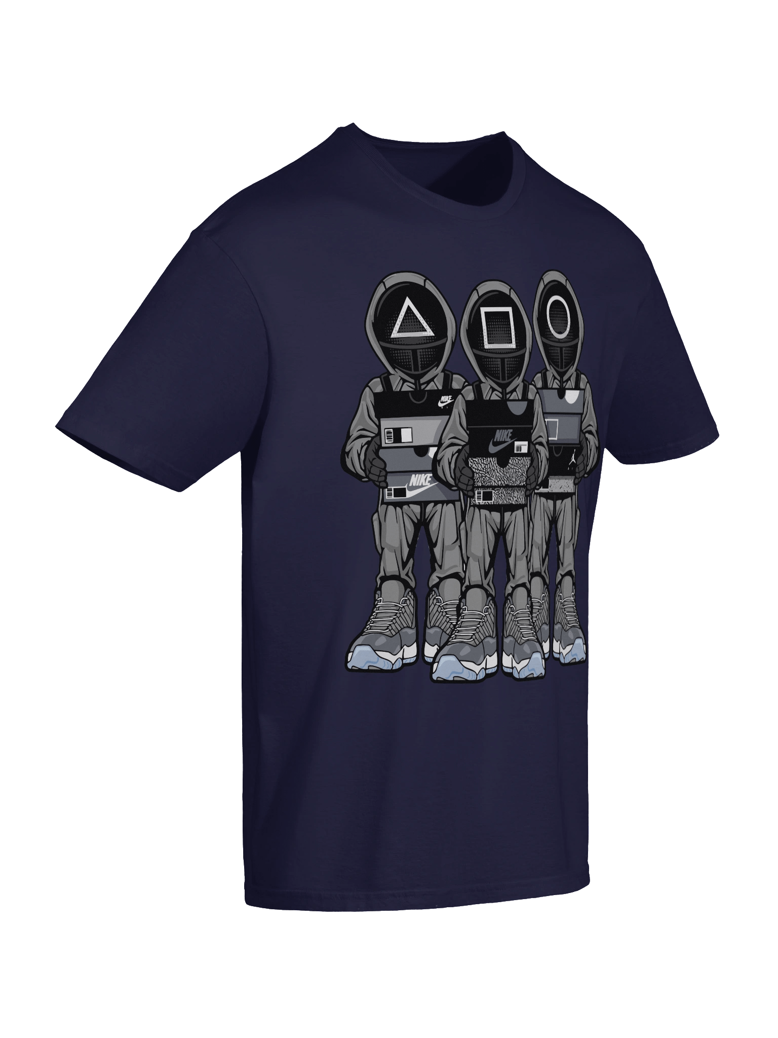 Squid Game – Guard Trio – PlayStation Mask Drip – Gildan Softstyle T-Shirt product image (14)