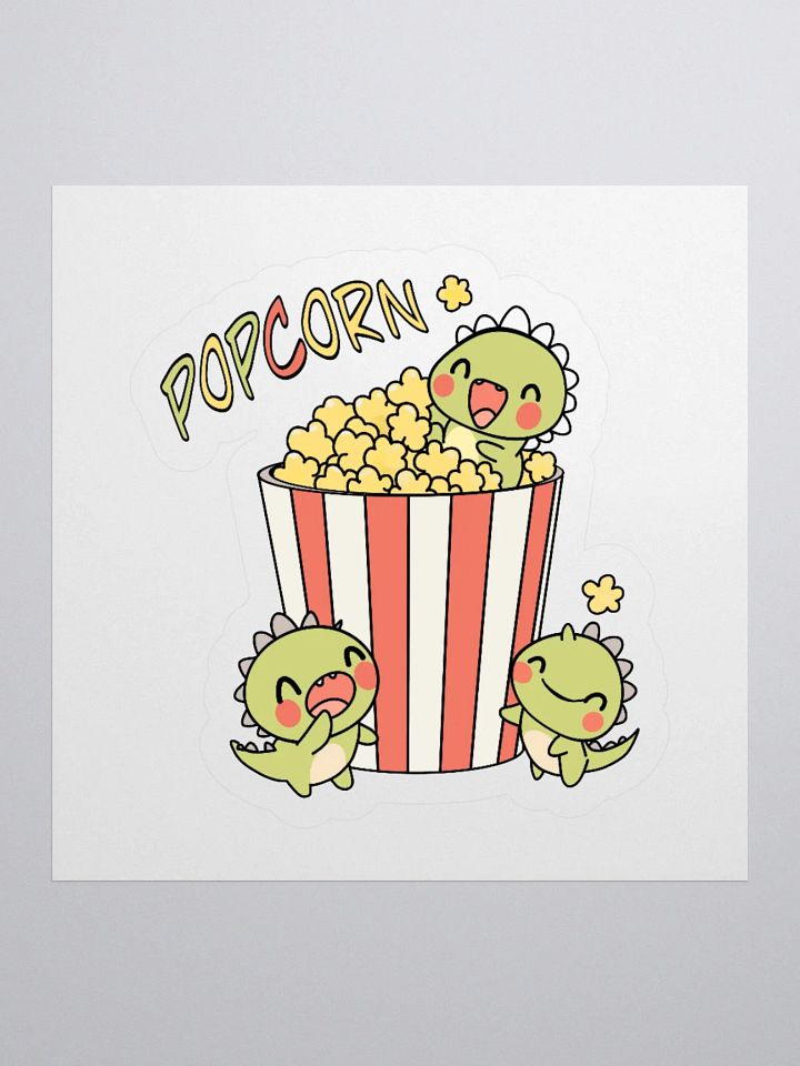 Dino Popcorn Party Stickers product image (2)
