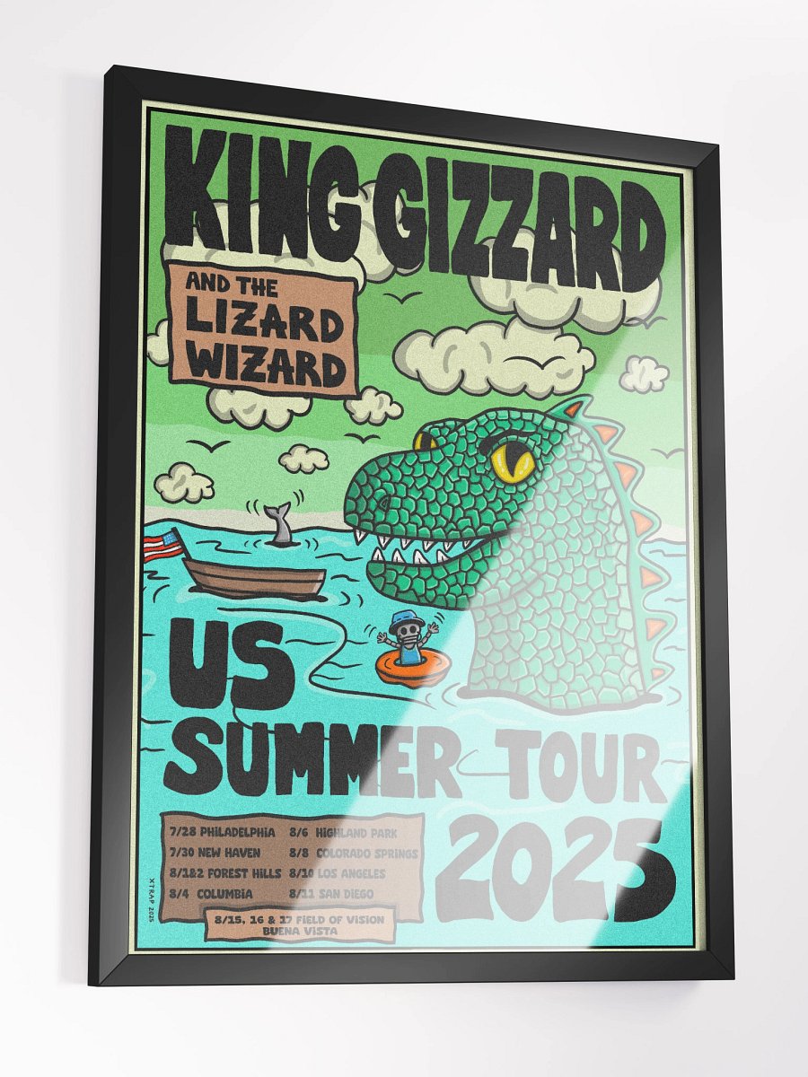 KING GIZZARD 2025 US SUMMER TOUR FRAMED POSTER product image (4)