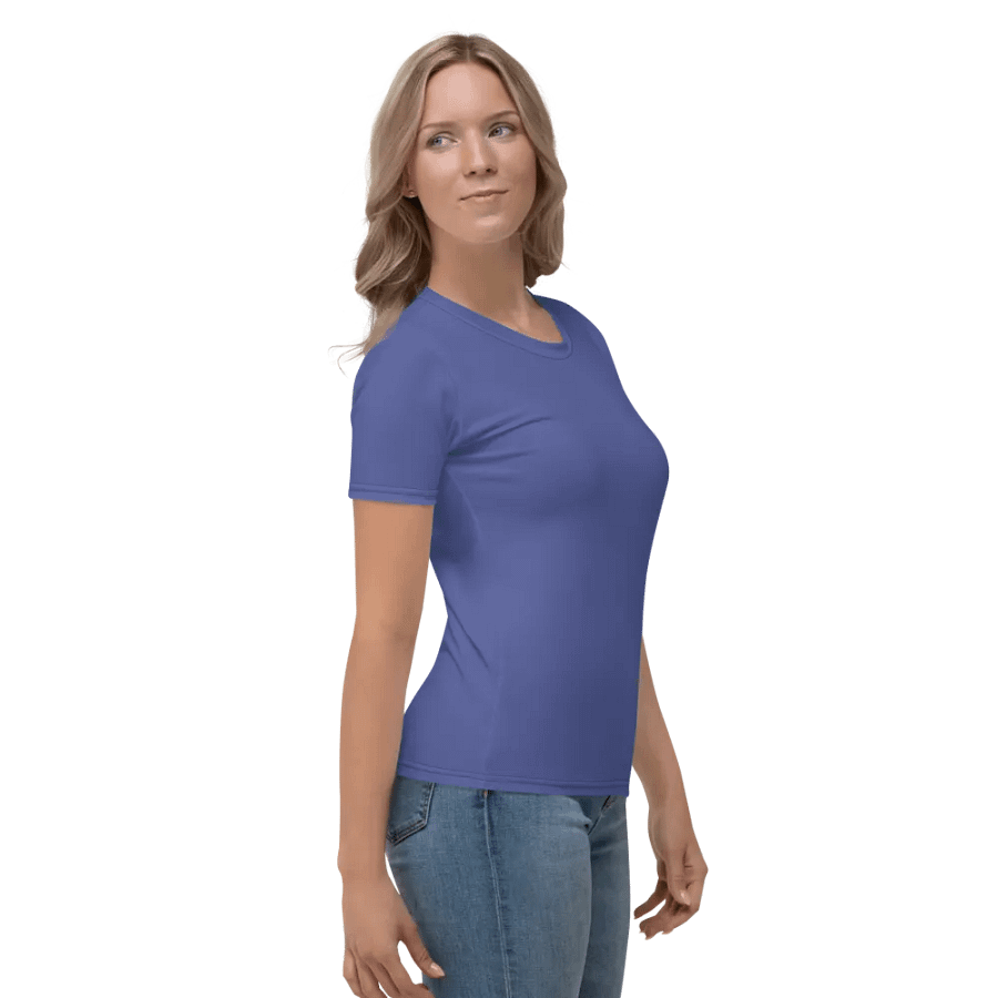 Plain Dark Purple True Summer Women's Crewneck Polyester Heavyweight Premium T-Shirt by Treasure Pie product image (6)