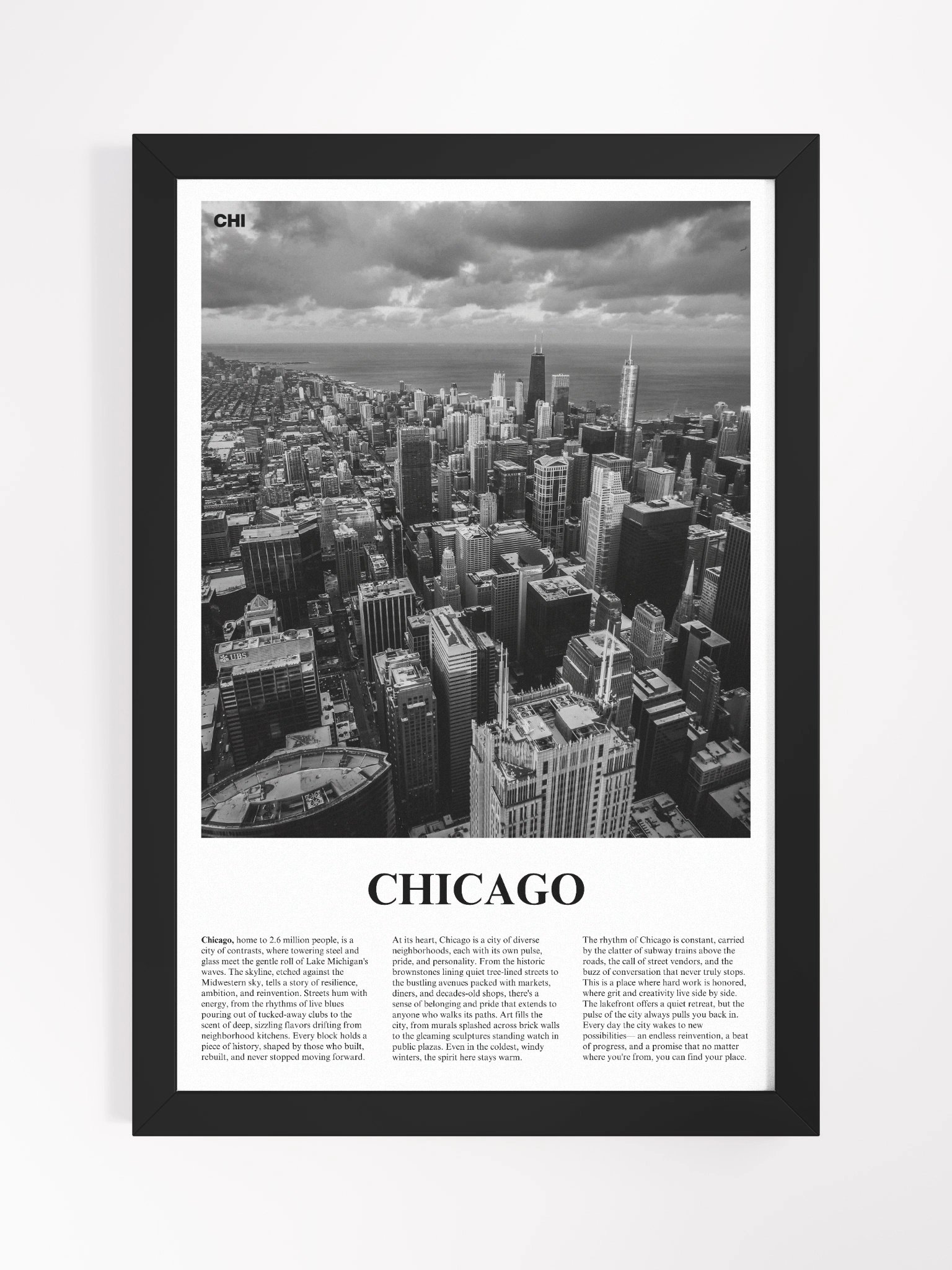Chicago 01 Newspaper Poster | Framed product image (5)