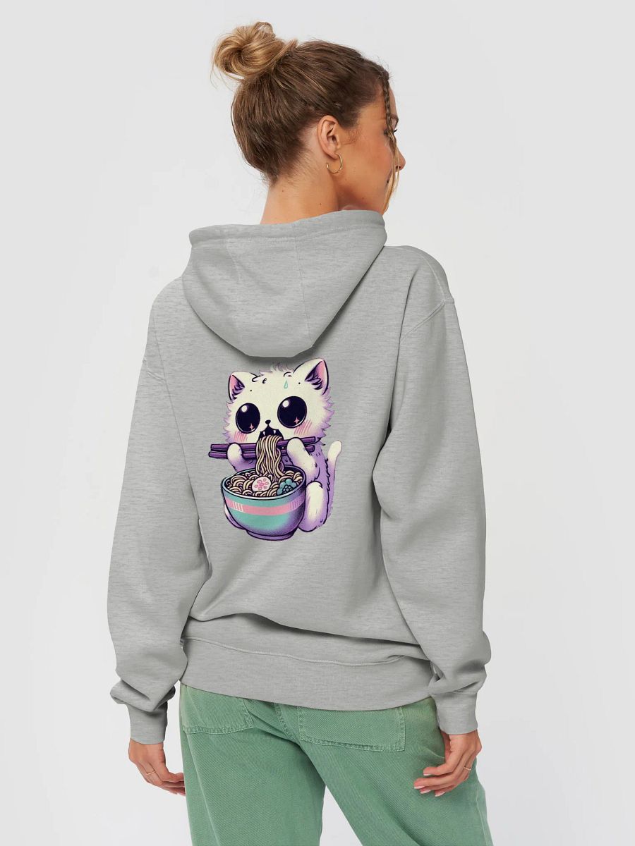 Noodling Around White Kitty Hoodie product image (4)