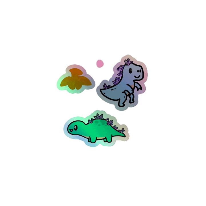 ItsMeHarp Dino holographic Stickers product image (1)