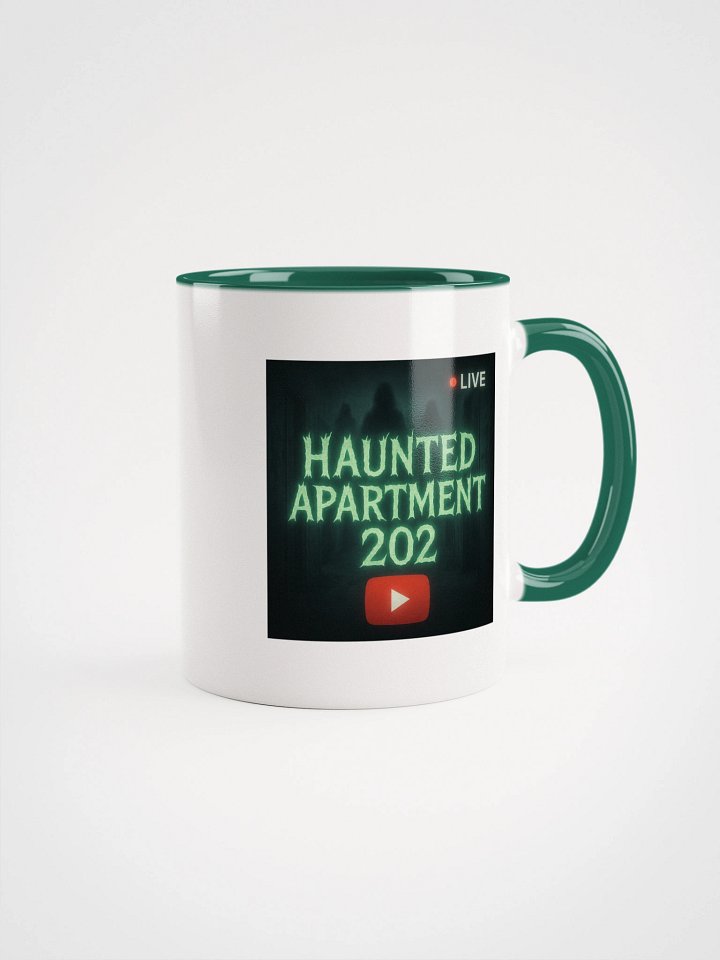 Haunted Apartment 202 Mug (White & Green) product image (2)