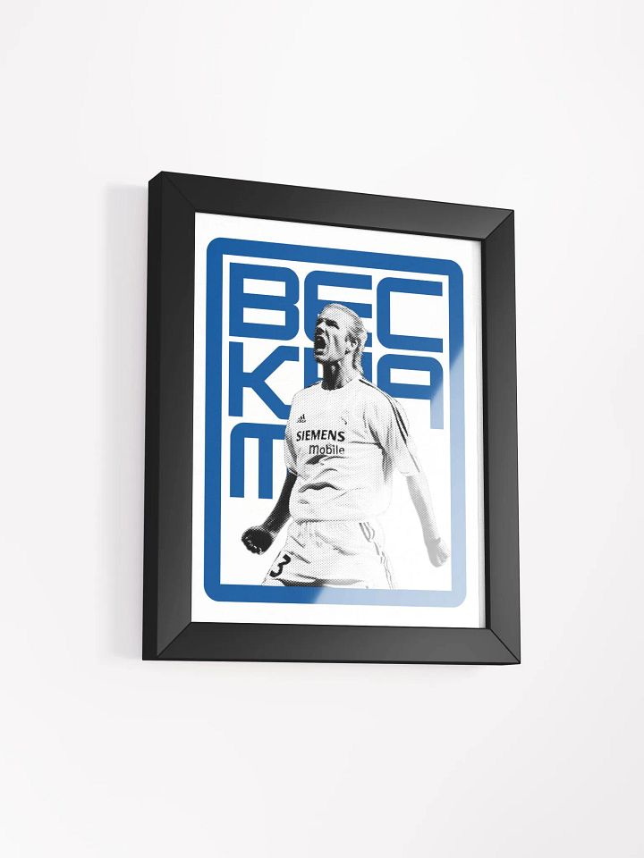 David Beckham BW Real Madrid Name Art Framed Print product image (1)