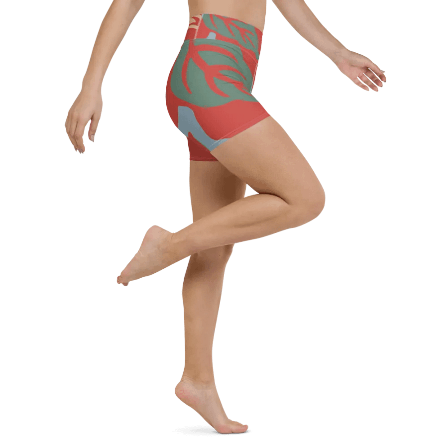 Japanese Vintage Floral Yoga Shorts product image (6)