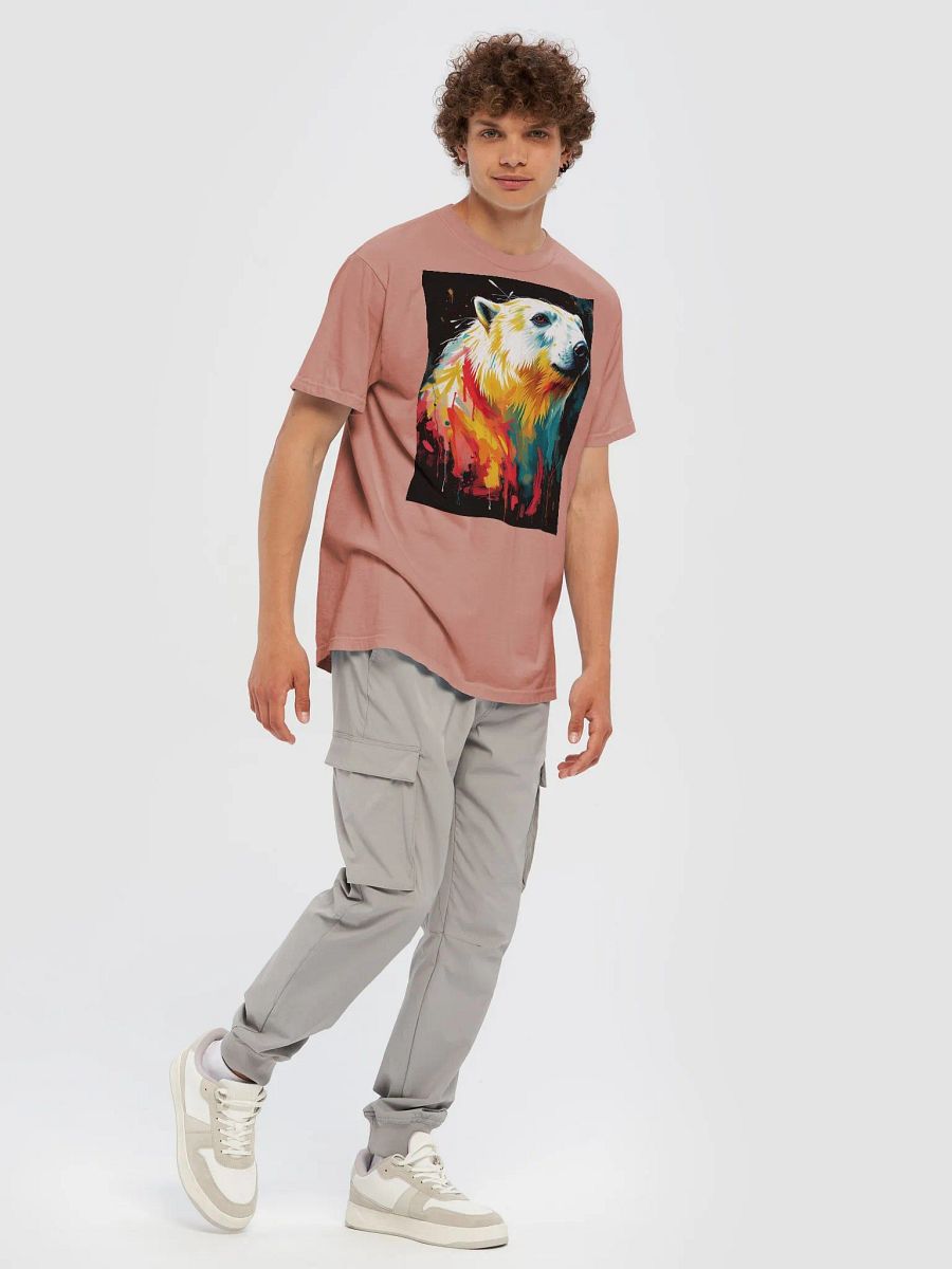 stunning polar bear Ultra-Soft Comfort: Garment-Dyed Cotton Tee product image (7)