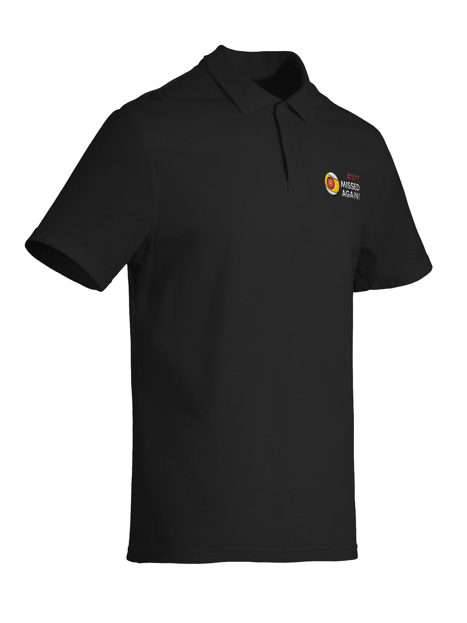 Missed Again! Black Polo Shirt product image (2)