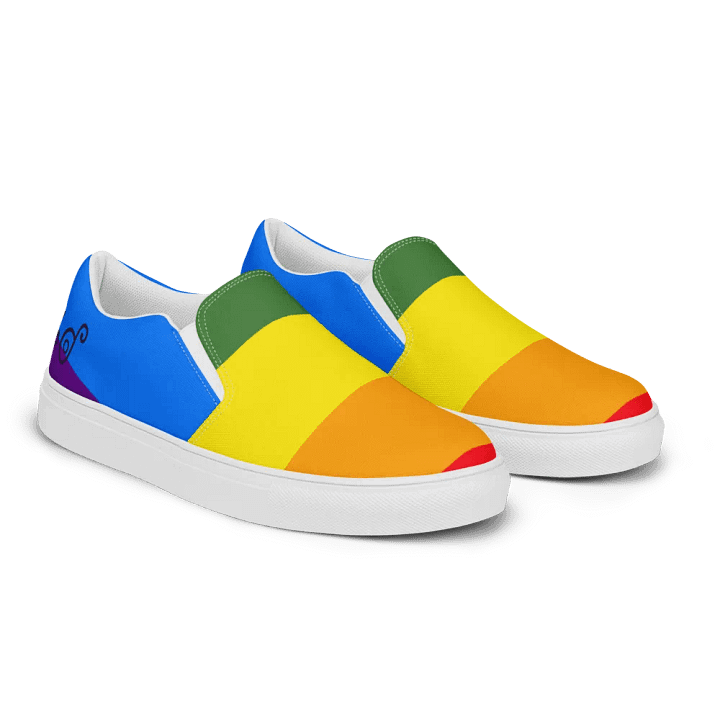 Vibrant 'Live' Striped Slip-Ons product image (2)