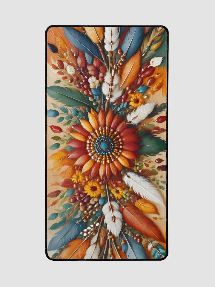 Desk Mat (15.5x31.5 inches) - Boho Feathers Design product image (2)