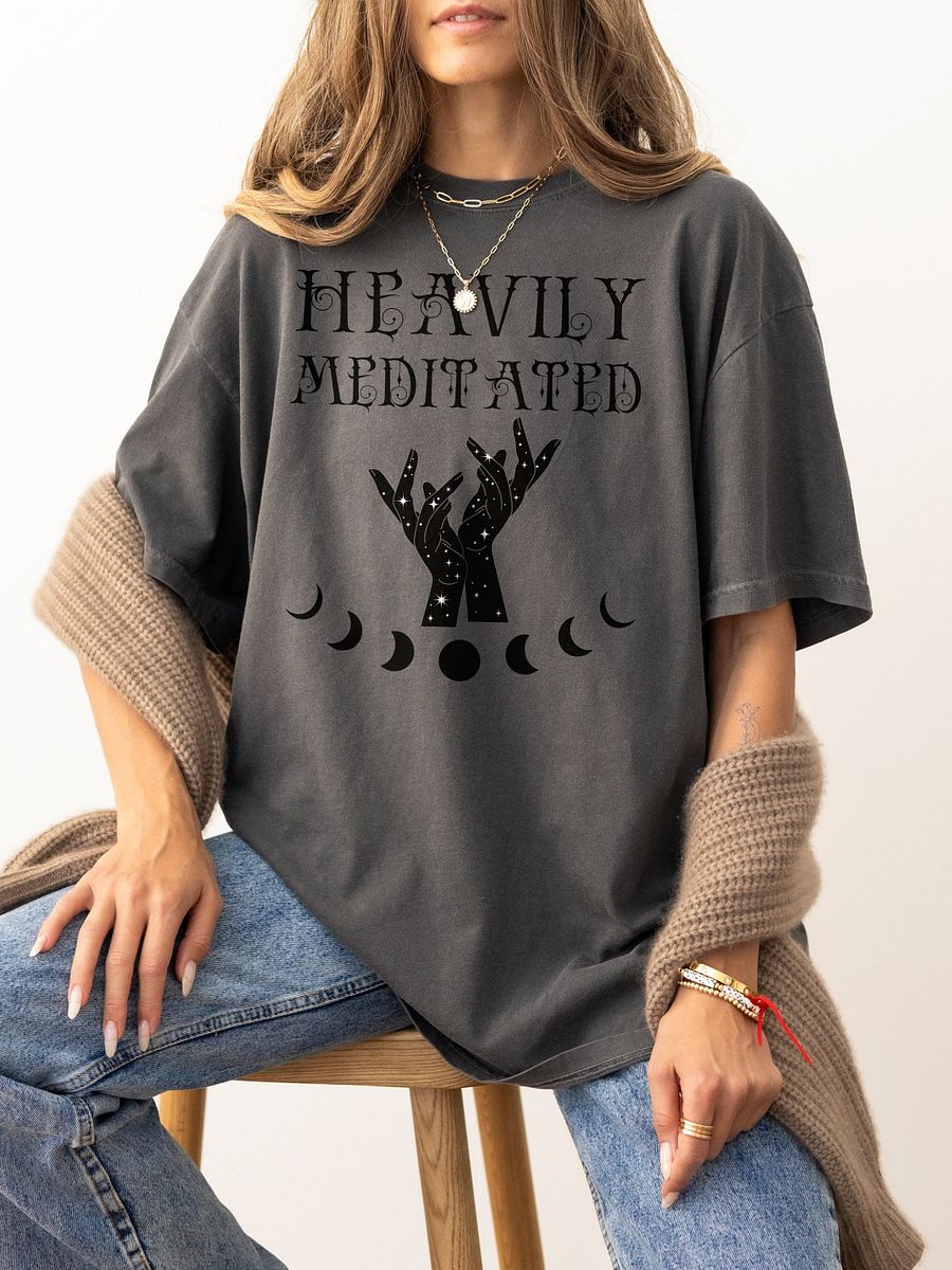 eavily Meditated We Rise Together Spiritual T Shirt, Dreaming Women, 4 AM Club, Lightworker, Witchtok Tee product image (10)