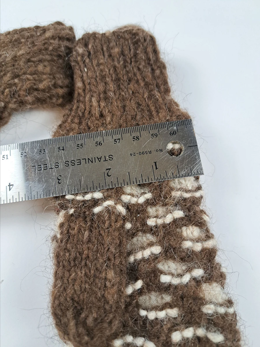 Hand Made Wool Newfie Mittens - Kid's Small - Honeycomb Pattern product image (4)