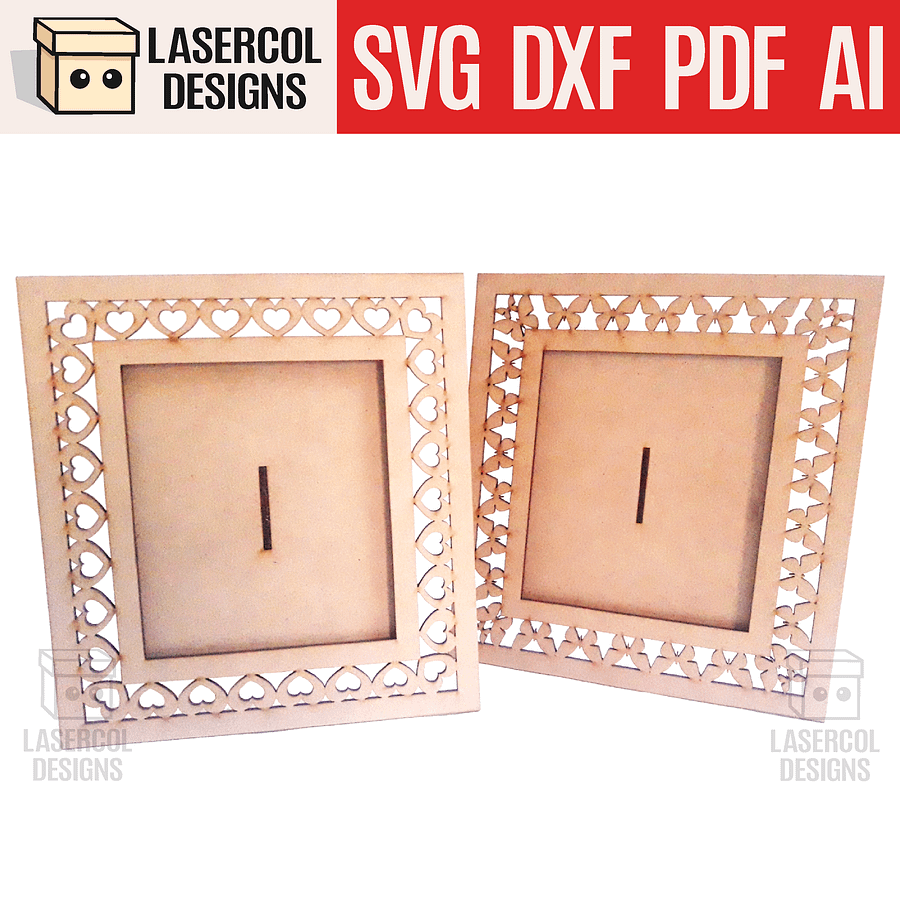 Photo frame (Two Styles) Set 2 - Laser Cut Files product image (1)