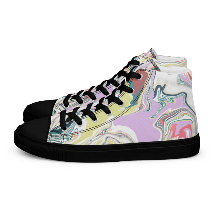 Marbled Dreams High Top Canvas Shoes product image (1)