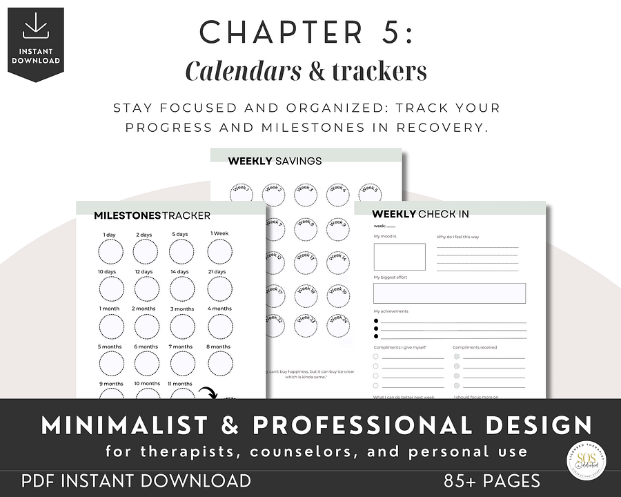 Addiction Recovery Workbook and Sobriety Journal - DIGITAL product image (6)
