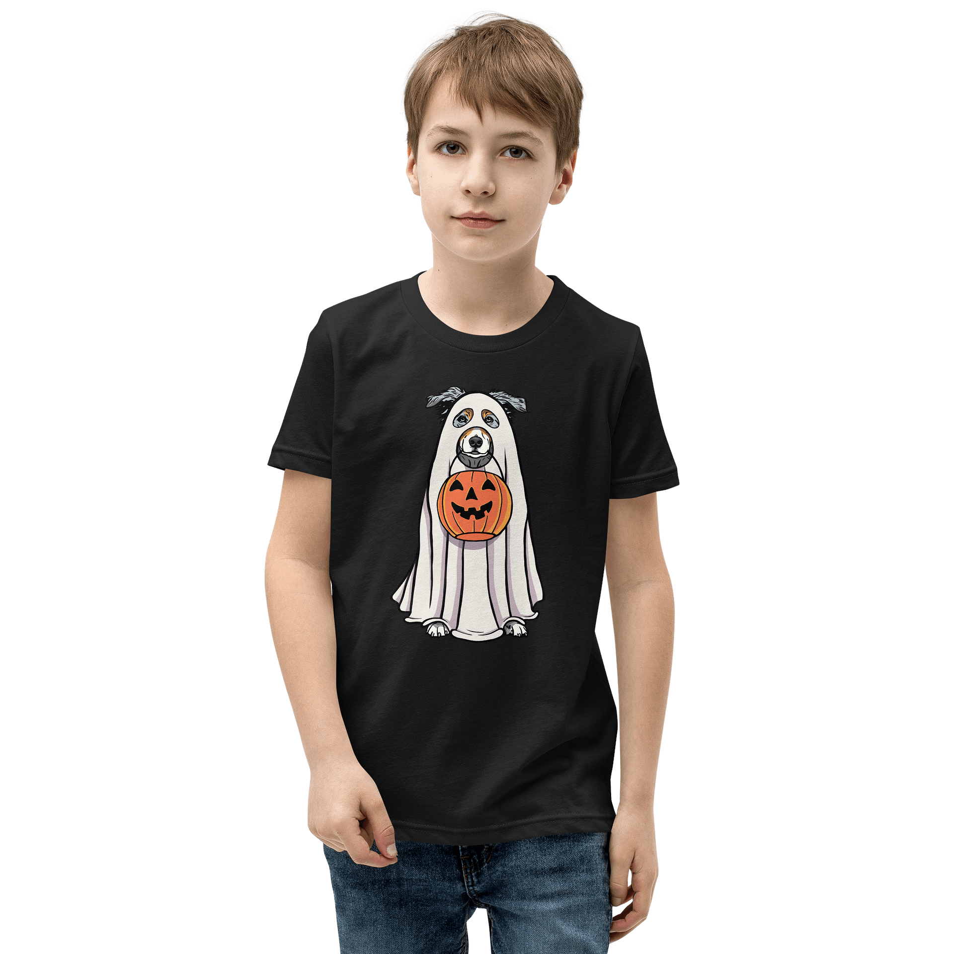 Halloween Australian Shepherd(Blue Merle) Youth T-Shirt product image (1)