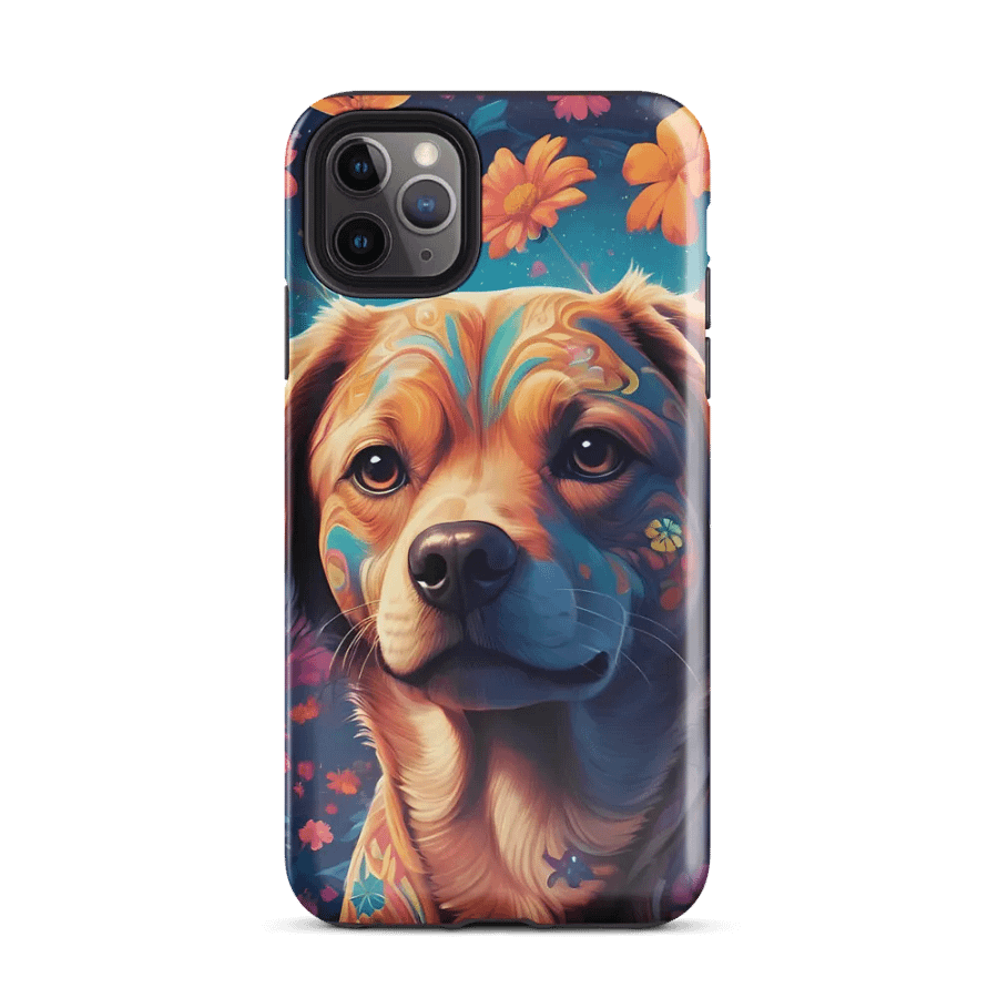 Pawsitively Petal Power: Floral Doggy Delight iPhone Case product image (2)