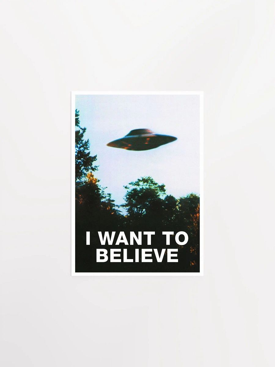 I want to believe. Original The X-Files poster (Ver.2, Season 4-5, 1996-1997) — sci-fi poster, movie poster, space art print product image (10)