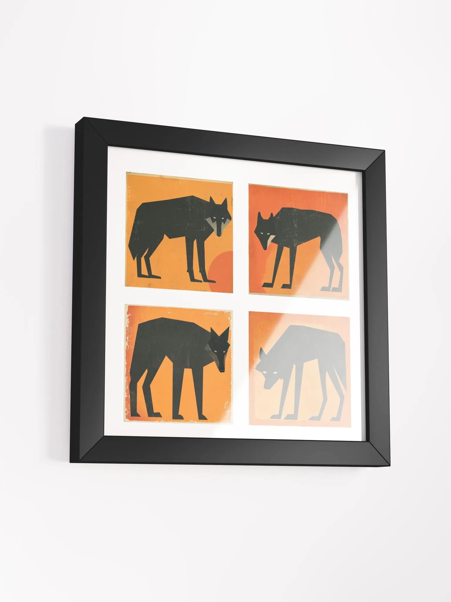 Framed Wolf Tetraptych Print product image (43)