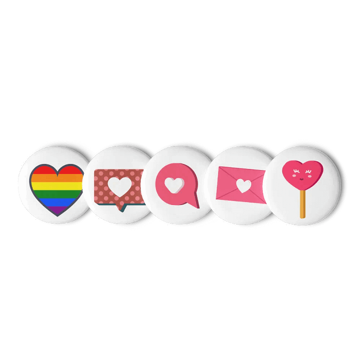 Set of Pin Buttons (Love & Peace) product image (3)