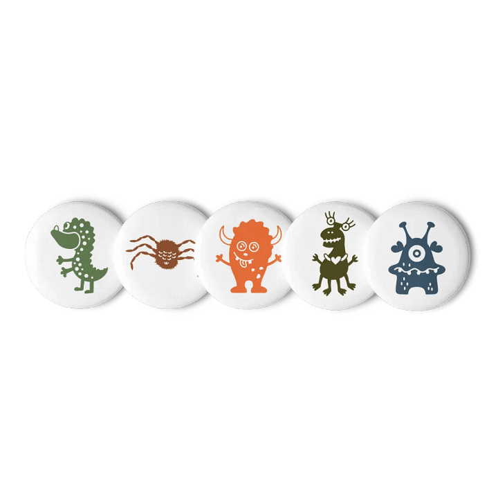 Set of Pin Buttons (Monster) product image (1)