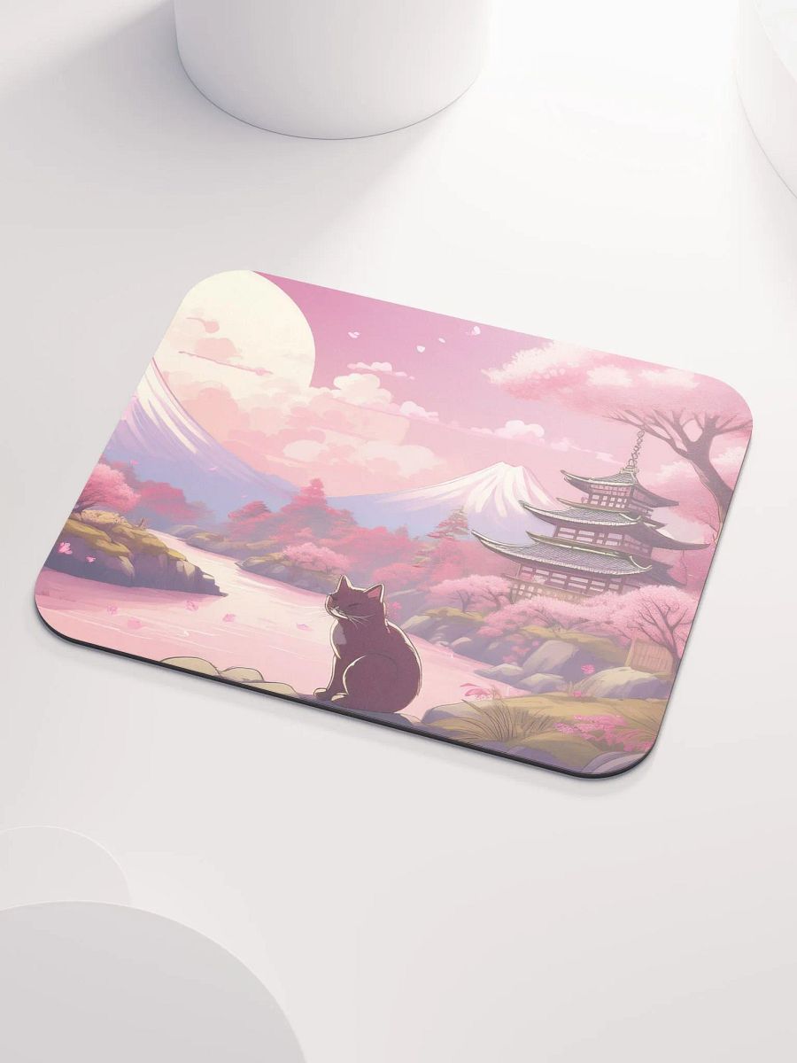 Whiskered Blossoms Small Mouse Pad (7 x 9) product image (5)