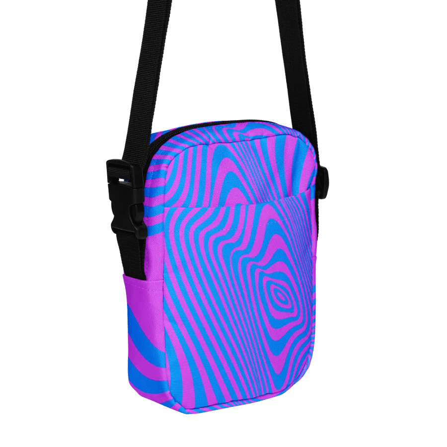 Psychedelic Wave All-Over Crossbody Bag students moms art lovers product image (5)