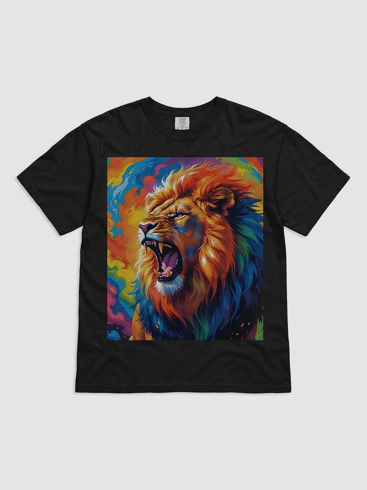 Colorful Roaring Lion Graphic T-Shirt product image (1)
