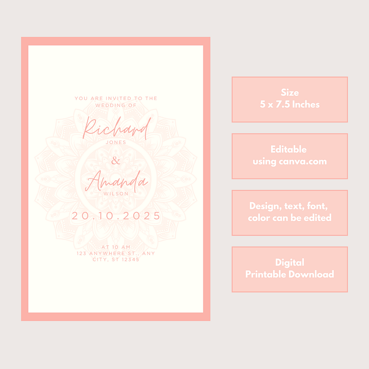 Elegant Wedding Card - Dizynai (DW-02) product image (2)