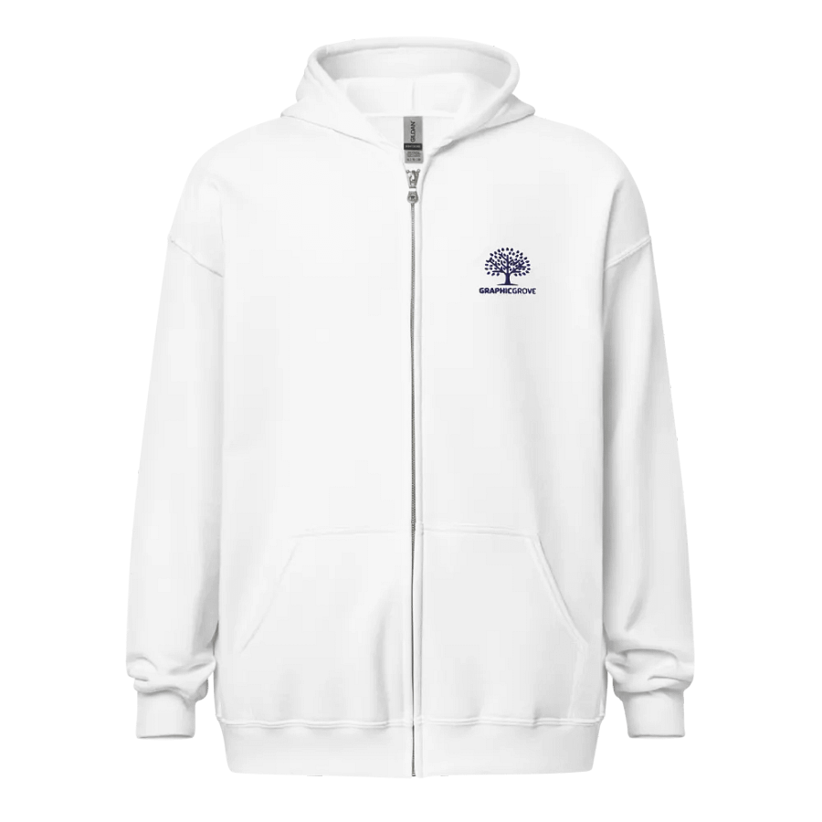 Unisex Heavy Blend Zip Hoodie with Graphic Grove Tree Design product image (1)