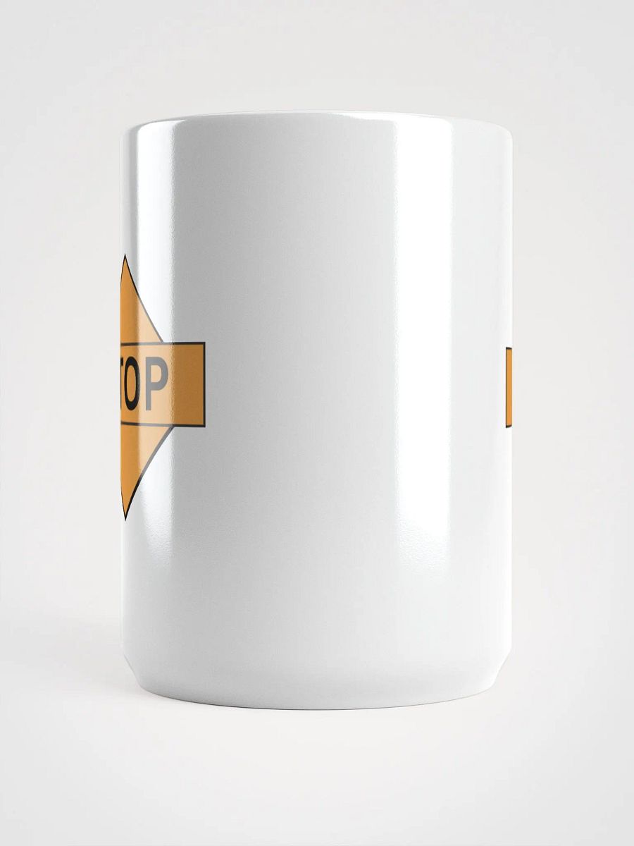 Bold Stop Sign White Glossy Mug product image (4)