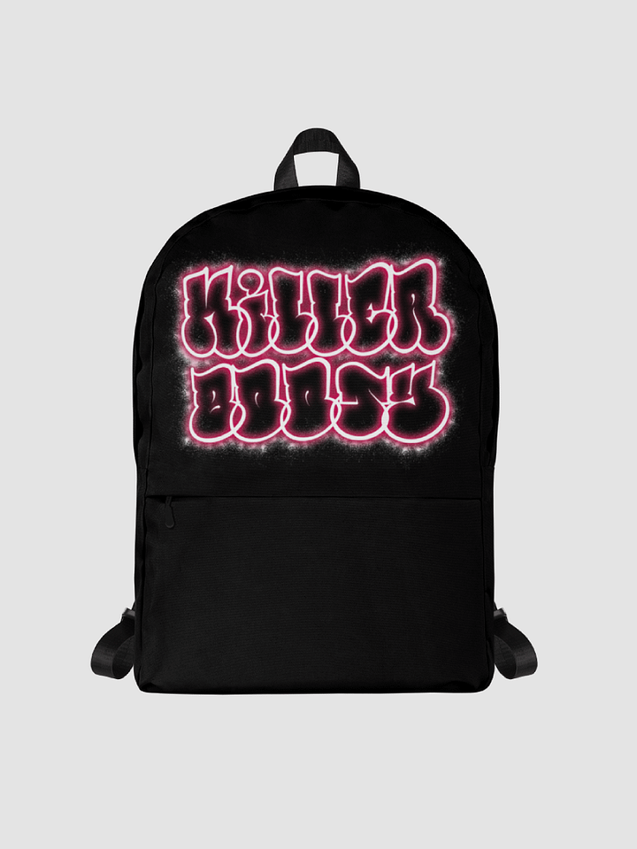 Black Cutesy Graffiti Print Backpack product image (1)