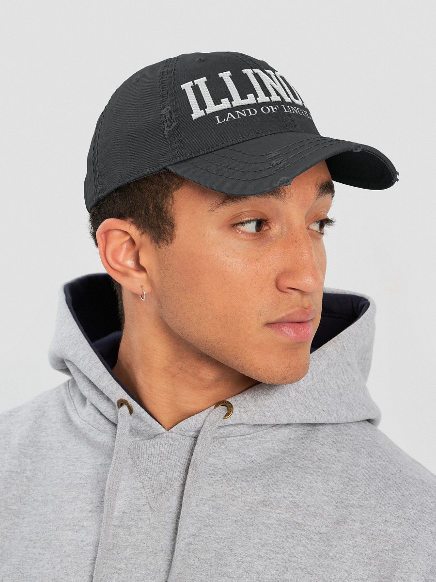 Illinois Land of Lincoln Distressed Dad Hat product image (28)