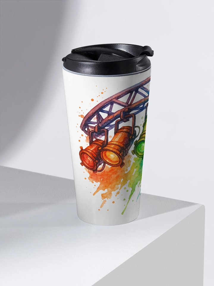 Theatrically Jerry: "Water-PAR II" Watercolor PAR Light Stainless Steel Travel Mug product image (2)