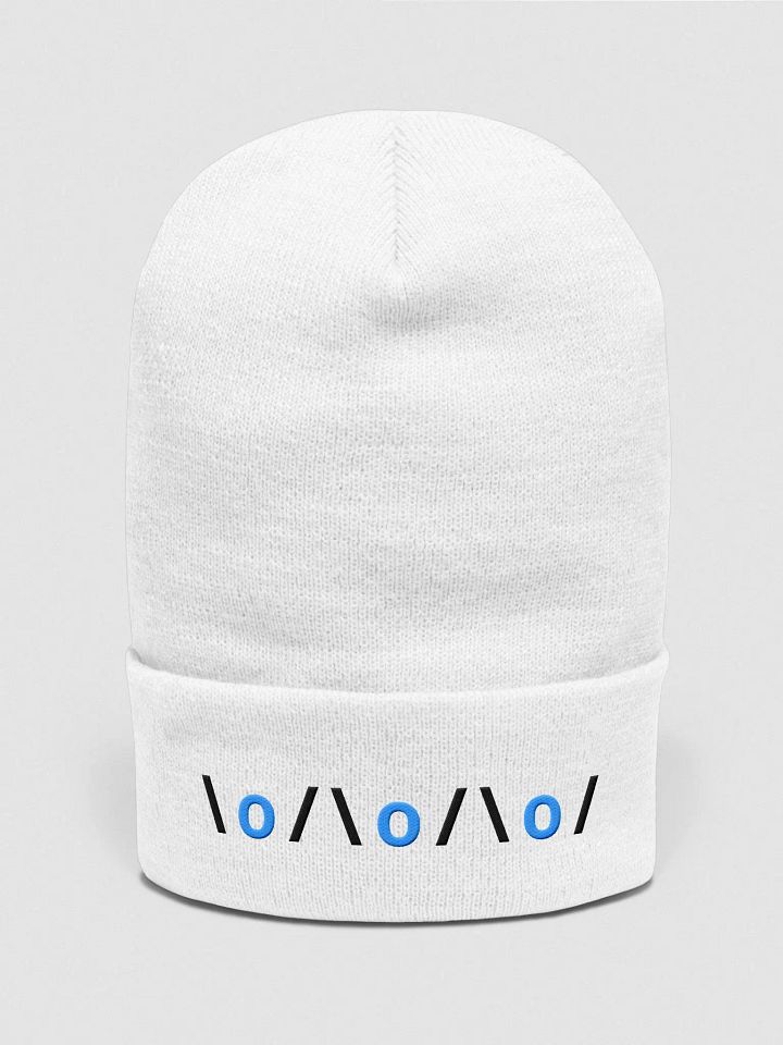 Arms Up Text Art Embroidered Beanie product image (1)