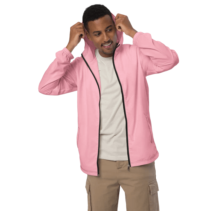 Plain Color Pink Windbreaker product image (1)