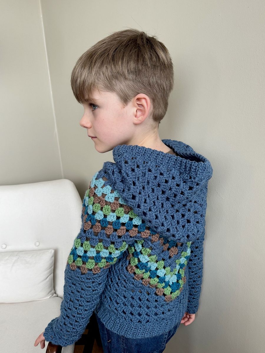 Baby Hoodie Pattern | Granny Stitch Child Crochet Hoodie | Sizes Newborn to 10 Years Pdf product image (10)