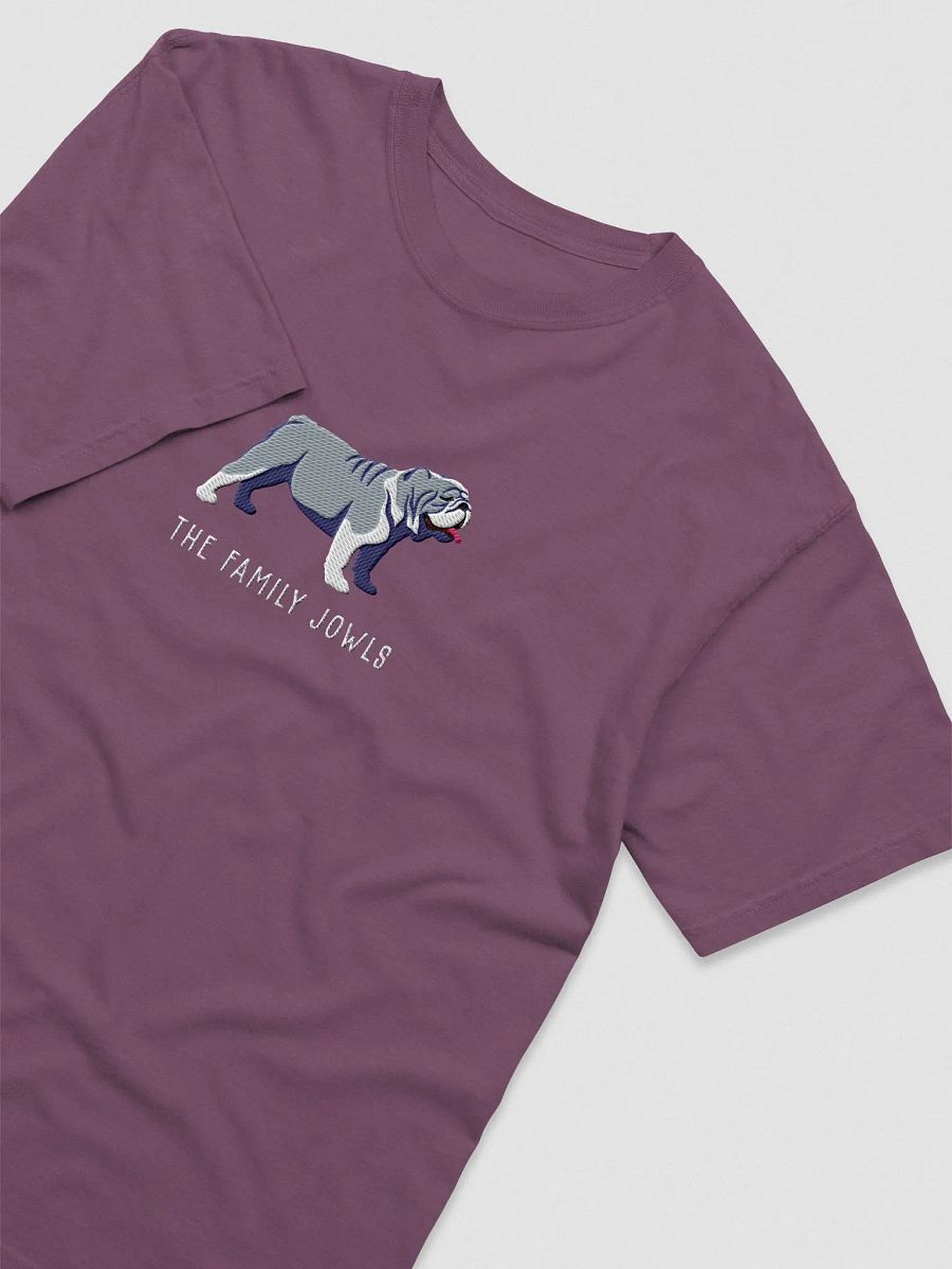The Family Jowls T-Shirt(Embroidered) of an English Bulldog(Blue) product image (6)