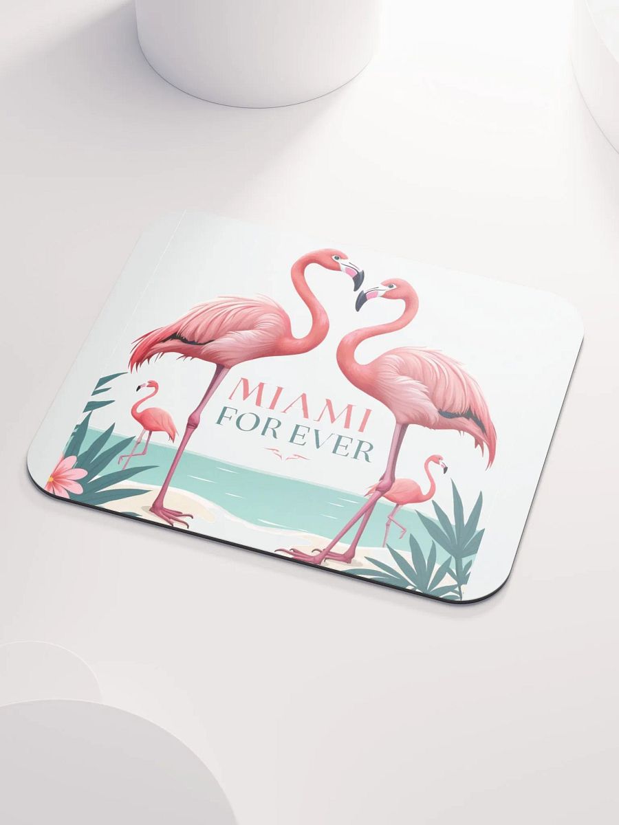 Tropical Flamingo Heart Mouse Pad product image (3)
