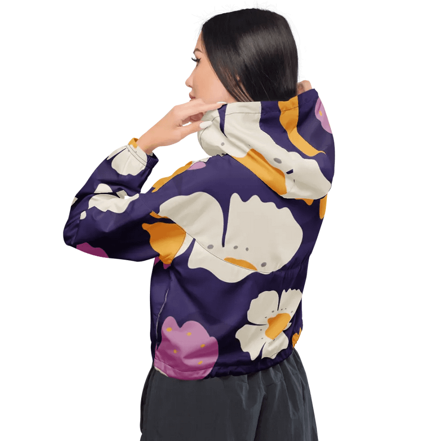 Midnight Blossom Women's Windbreaker product image (3)
