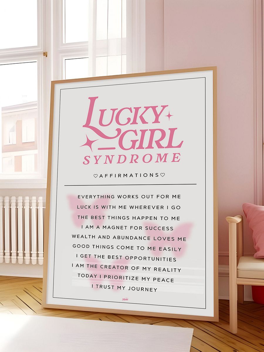 Lucky Girl Syndrome Daily Affirmations Print product image (4)